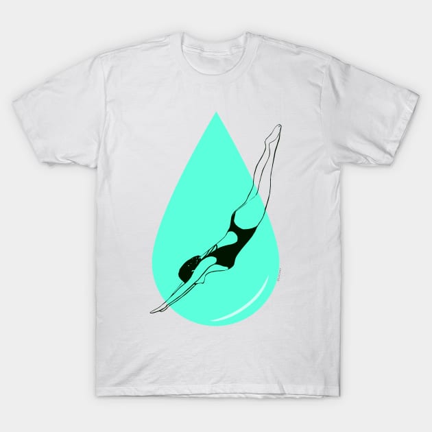 SURREAL SWIMMER T-Shirt by tizicav